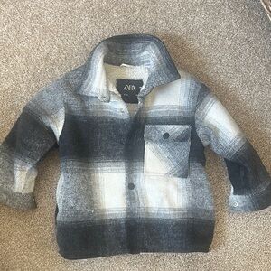 Zara Monochrome Plaid Jacket